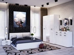 НЭНСИ NEW Кровать 1,6 м с ПМ (Белый глянец холодный/Белый) в Озерске - ozersk.ok-mebel.com | фото 2